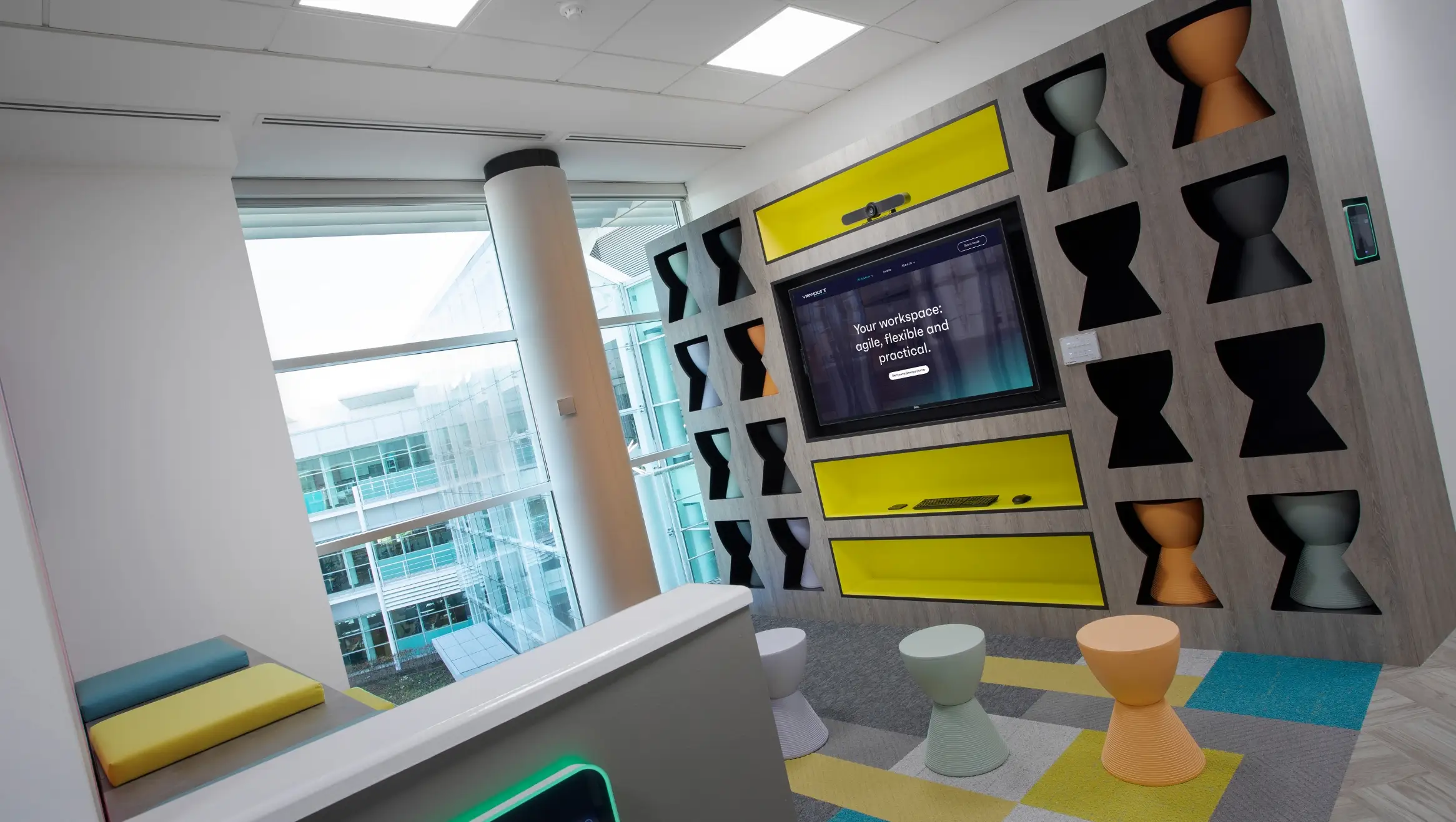 Meeting area with screen